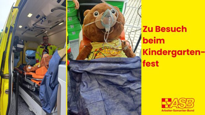 Rettungsdienst beim Kindergartenfest