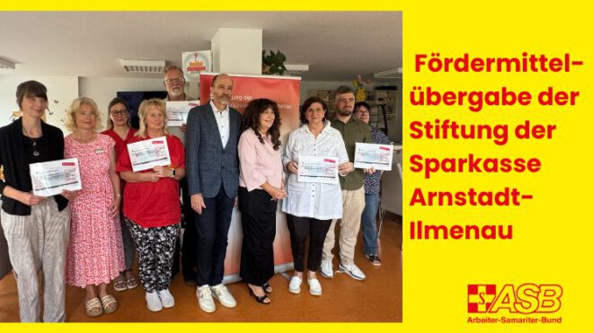 Fördermittelübergabe der Stiftung der Sparkasse Arnstadt-Ilmenau